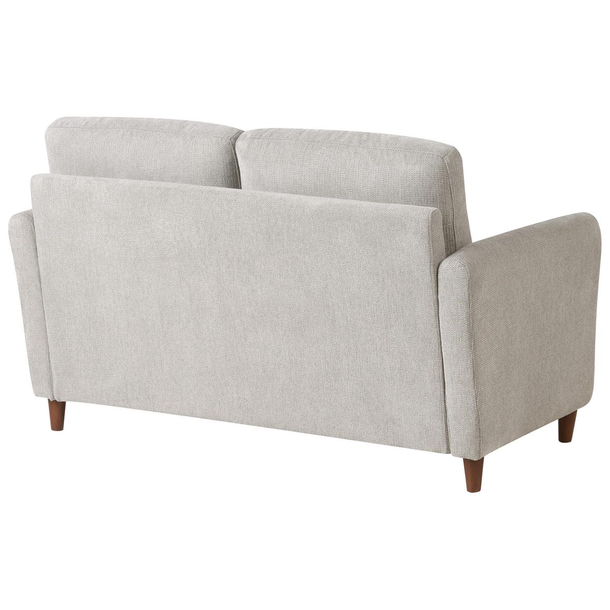 SOFA-SET 5-Sitzer Stoff Grau Mare - Dunkelgrau/Braun, Textil (184/88/77cm) - Beliani