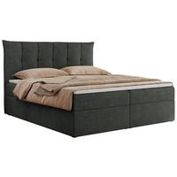 BOXBETT PREMIUM 10 140/200 Dunkelgrau Struktur - H4 - Dunkelgrau, Holz/Textil (140/200cm) - MKS
