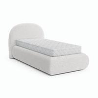 POLSTERBETT Motti 90x200, Einzelbett mit Bettkasten und Taschenfedernmatratze 20 cm, Creme - Creme, Holzwerkstoff (90/200cm) - Beautysofa