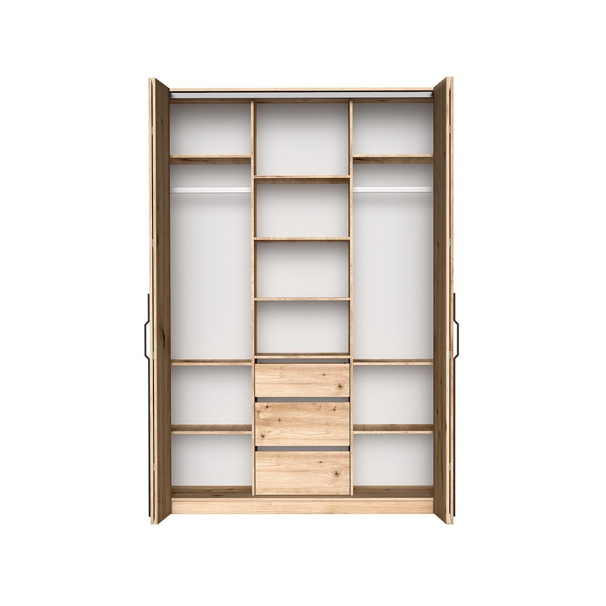 DREHTÜRENSCHRANK ANCONA 170/240/58cm 4-türig Eiche Artisan - Eiche Artisan, Holzwerkstoff (170/240/58cm) - MASSENO