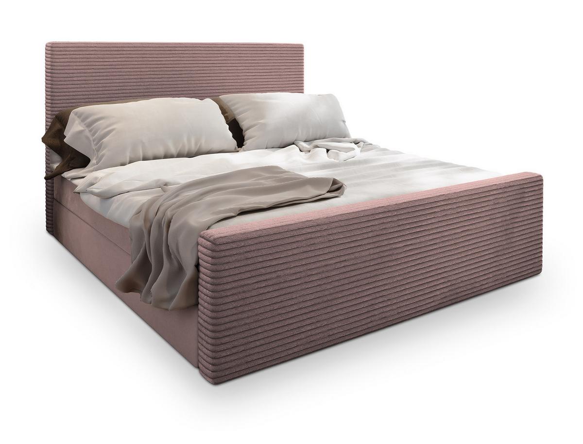 BOXBETT ALORIA 160x200 cm mit Matratze und Topper - Rosa - Rosa, Holz (160/200cm) - MASSENO