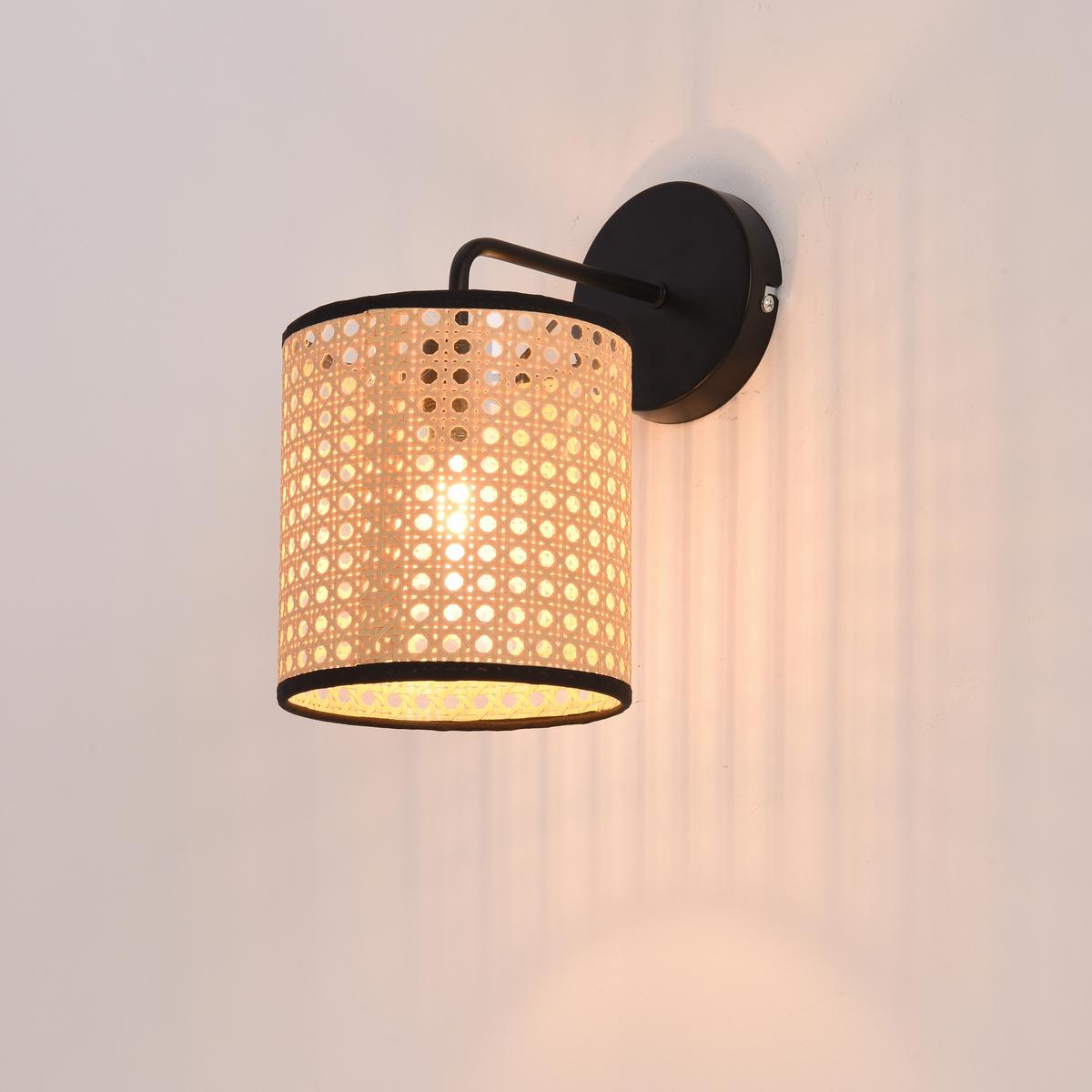 WANDLEUCHTE Southend - Beige/Schwarz, Kunststoff/Metall (16/17/25cm) - lux.pro