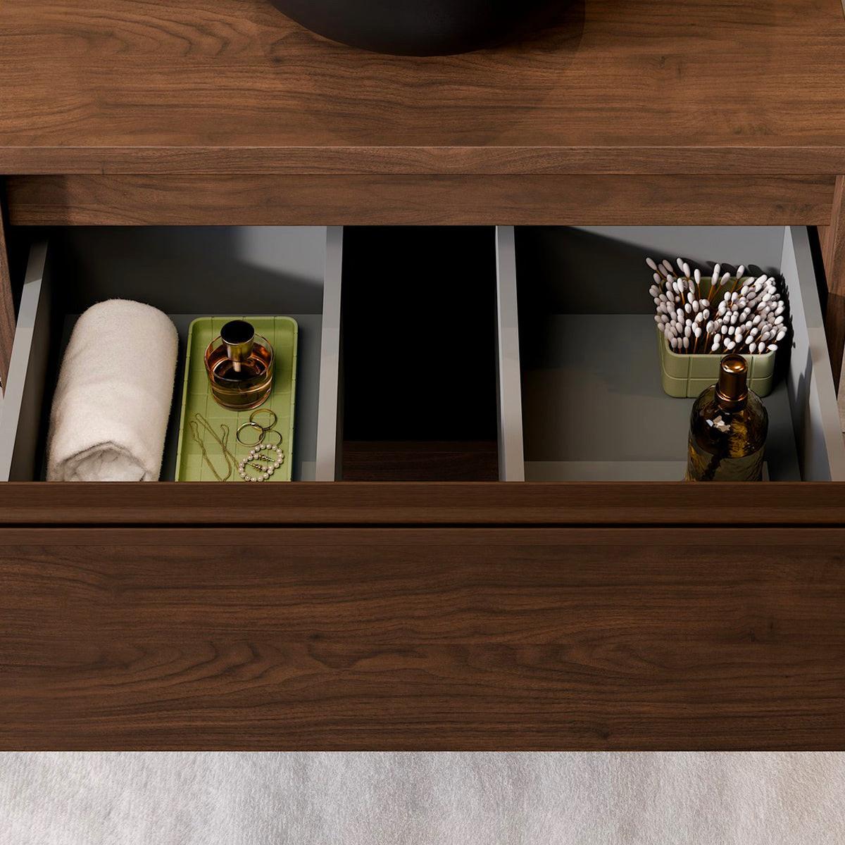 WASCHTISCHUNTERSCHRANK 60cm Edmé Dunkles Holz - Dunkelbraun, Holzwerkstoff (60/50/46cm) - Petits-meubles