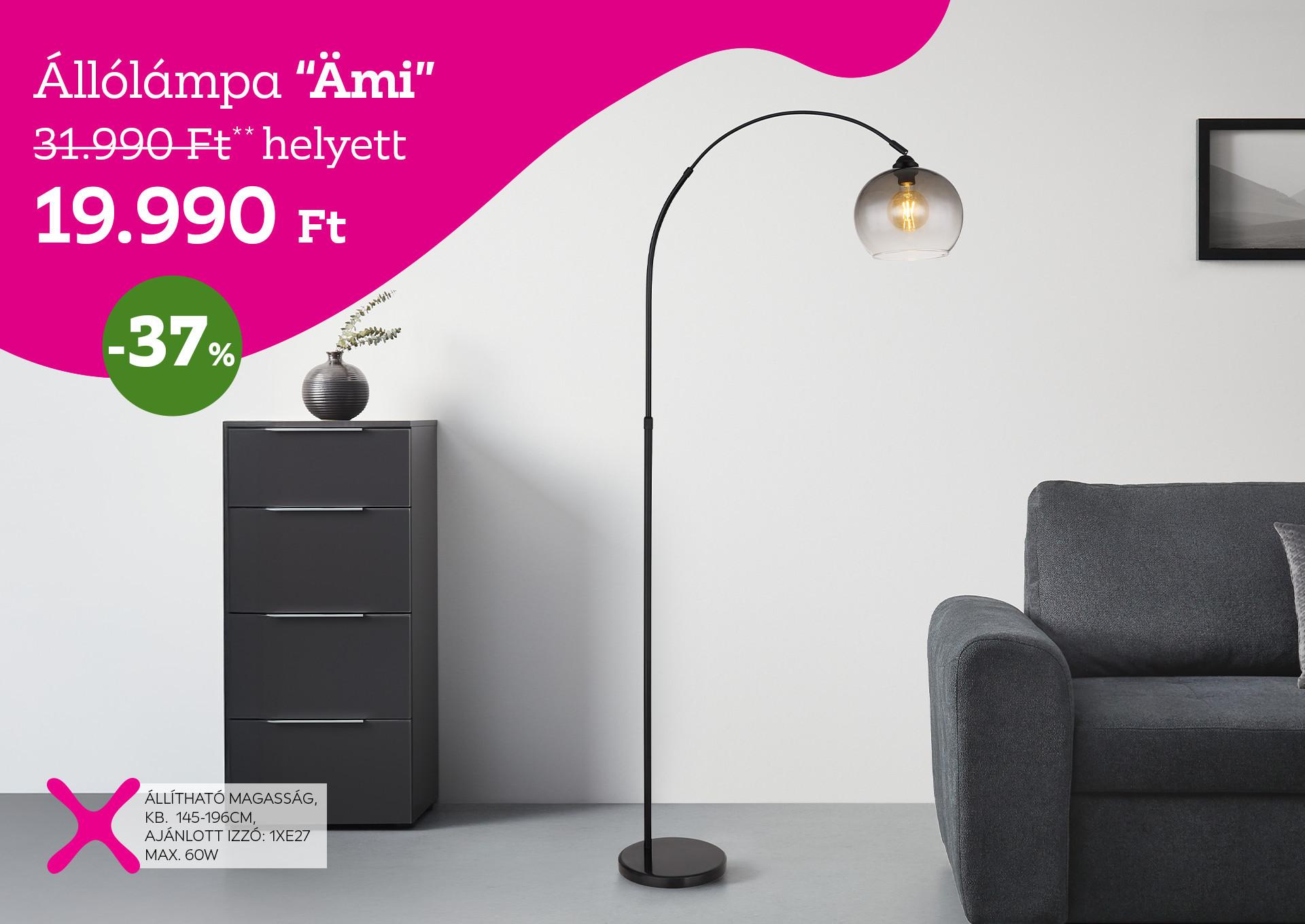 Állólámpa ÄMI 31990 Forint helyett 19990 Forint, kedvezmény mértéke 37%