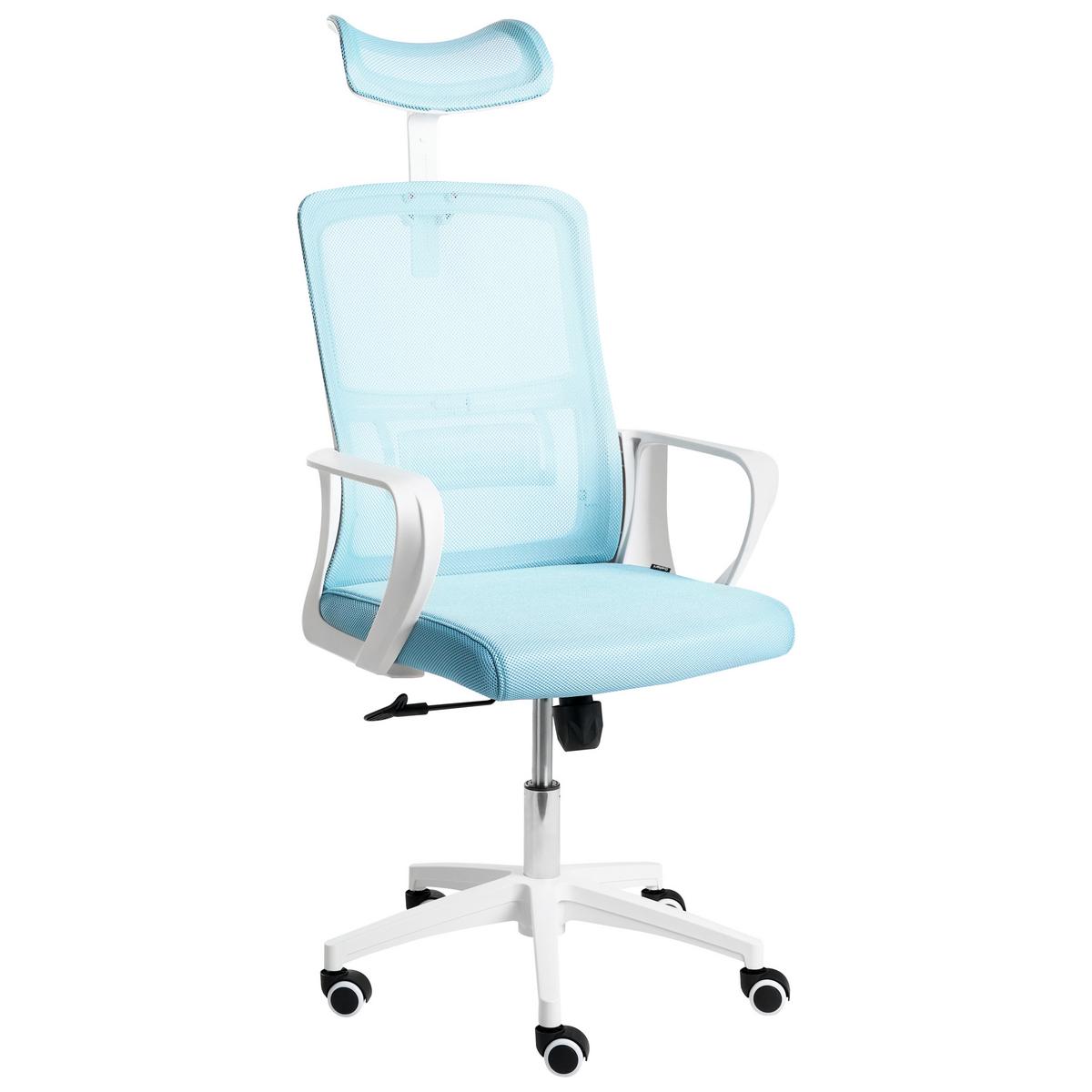 BÜROSTUHL Hellblau Monarch - Hellblau, Textil (46/110/62cm) - Beliani