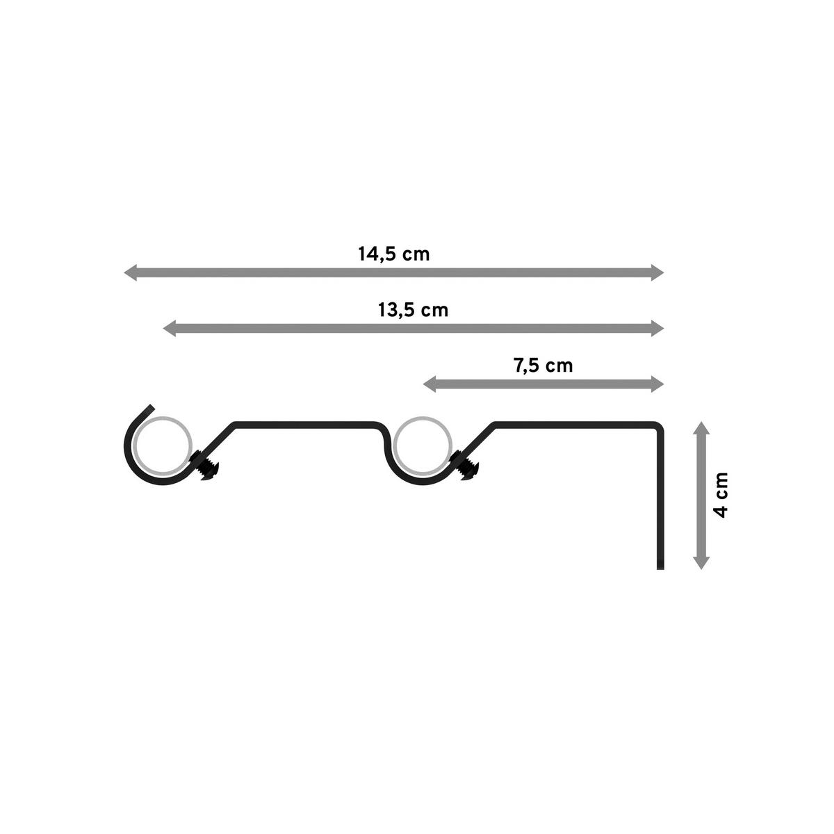 GARDINENSTANGE Olymp Alessia 100 cm, 2-läufig, 16 mm Ø Schwarz - Schwarz, Metall (100cm) - INTERDECO