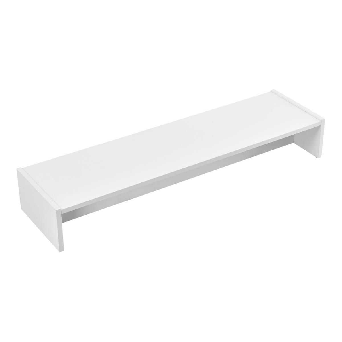 MONITORSTÄNDER - Weiß, Holzwerkstoff (27/100/15cm) - [en.casa]