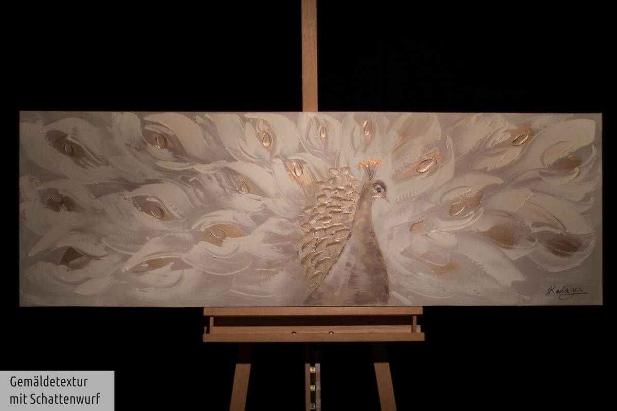 ACRYLBILD HANDGEMALT 150/50 cm - Beige, Holz/Textil (150/50cm) - KUNSTLOFT