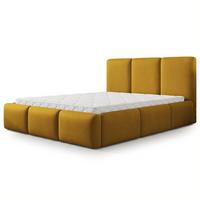 POLSTERBETT ARSIL 160x200 cm mit Bettkästen - Gelb - Gelb, Holz/Textil (160/200cm) - MASSENO