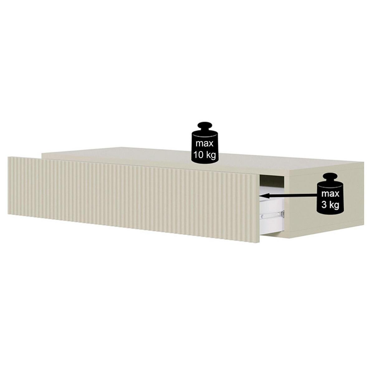 KONSOLENTISCH Veldio Graubeige 90 cm - Taupe, Holzwerkstoff (35.6/90/17cm) - Selsey
