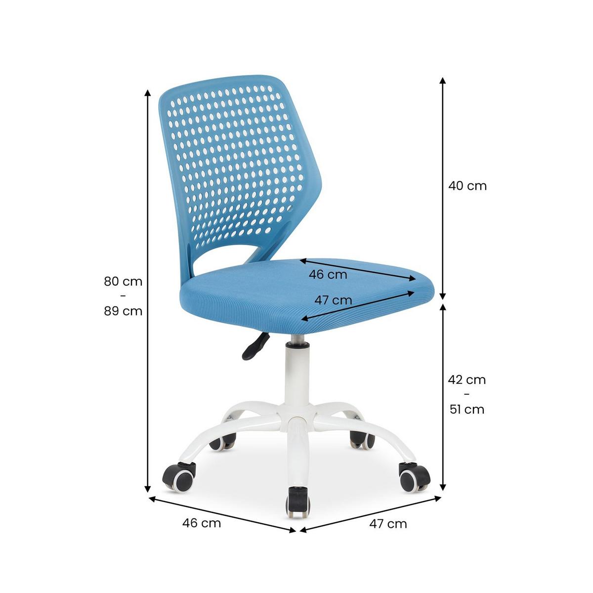 KINDERDREHSTUHL JADE - Blau, Textil (47/89/46cm) - IDIMEX
