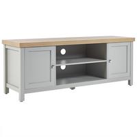 TV-MÖBEL Grau HAMP 39/130/51 cm - Grau, Holzwerkstoff (130/51/39cm) - Beliani
