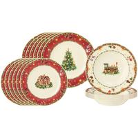 TELLER-SET Marieluise Weihnachtsnostalgie bunt 18-tlg. - Multicolor, Keramik (2/2/2cm) - Seltmann Weiden