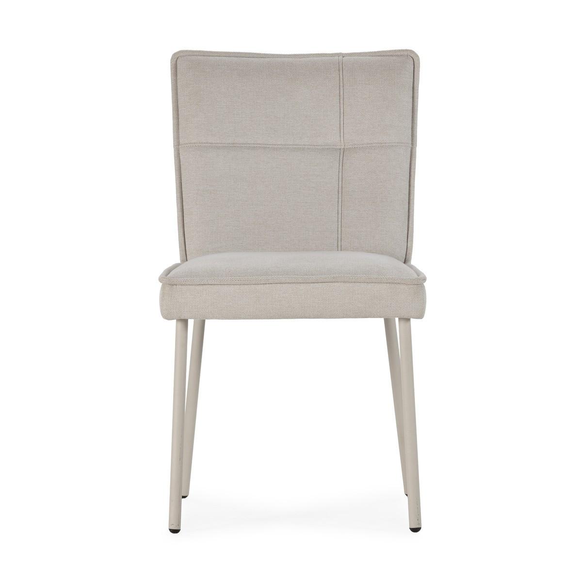ESSZIMMERSTÜHLE STOFF 2er set 60/50,5/60 cm - Creme, Textil (60/50.5/53.5cm) - Calicosy