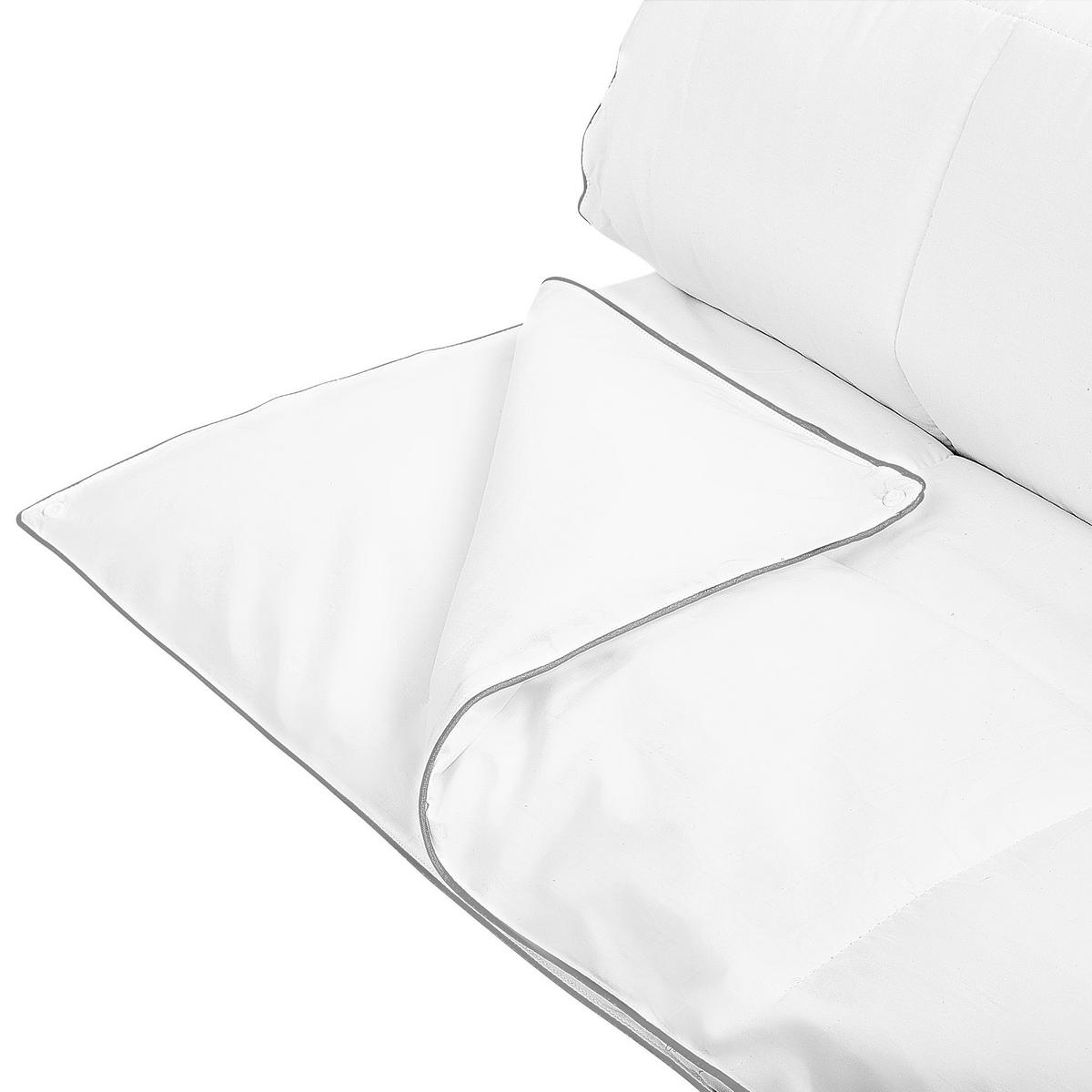 BETTDECKE Zweilagig Mikrofaser 4-Jahreszeiten 220/240 cm Teleno - Weiß, Textil (240/200cm) - Beliani