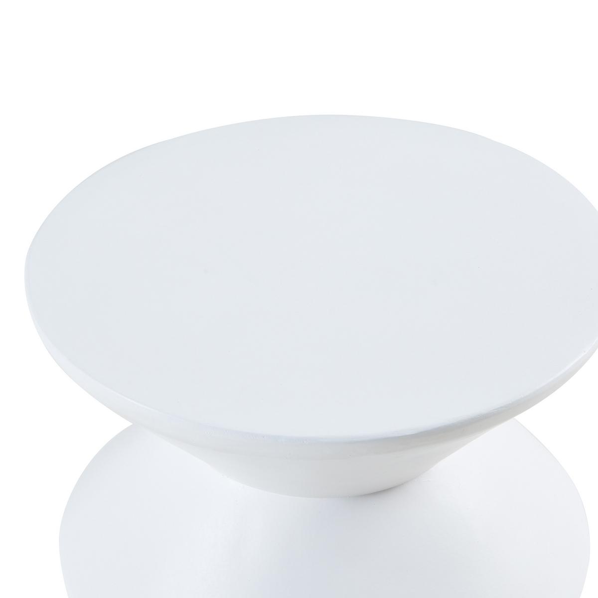 BEISTELLTISCH Kyppeslo - Weiß, Stein (36.5/36.5/47cm) - [en.casa]