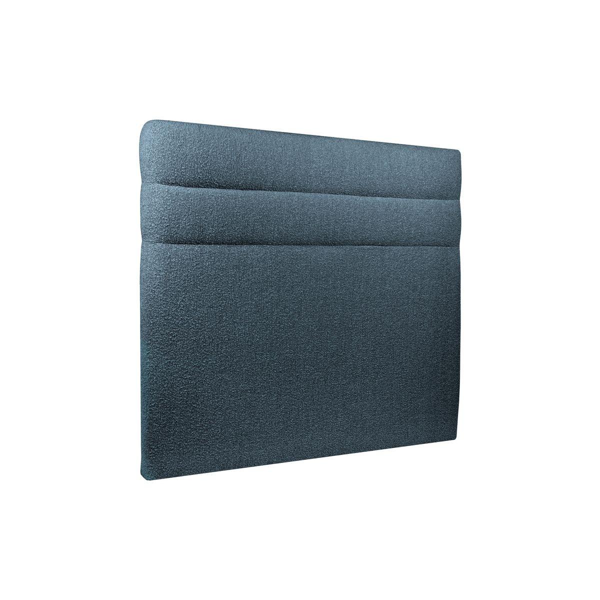KOPFTEIL Modell Linien – Blauer Bouclé-Stoff 135 cm - Blau/Beige, Karton/Holz (135/120/10cm) - Sommeil de Plomb