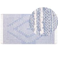 KURZFLOR-TEPPICH Ansar 150/80 cm - Blau, Textil (80/150cm) - Beliani
