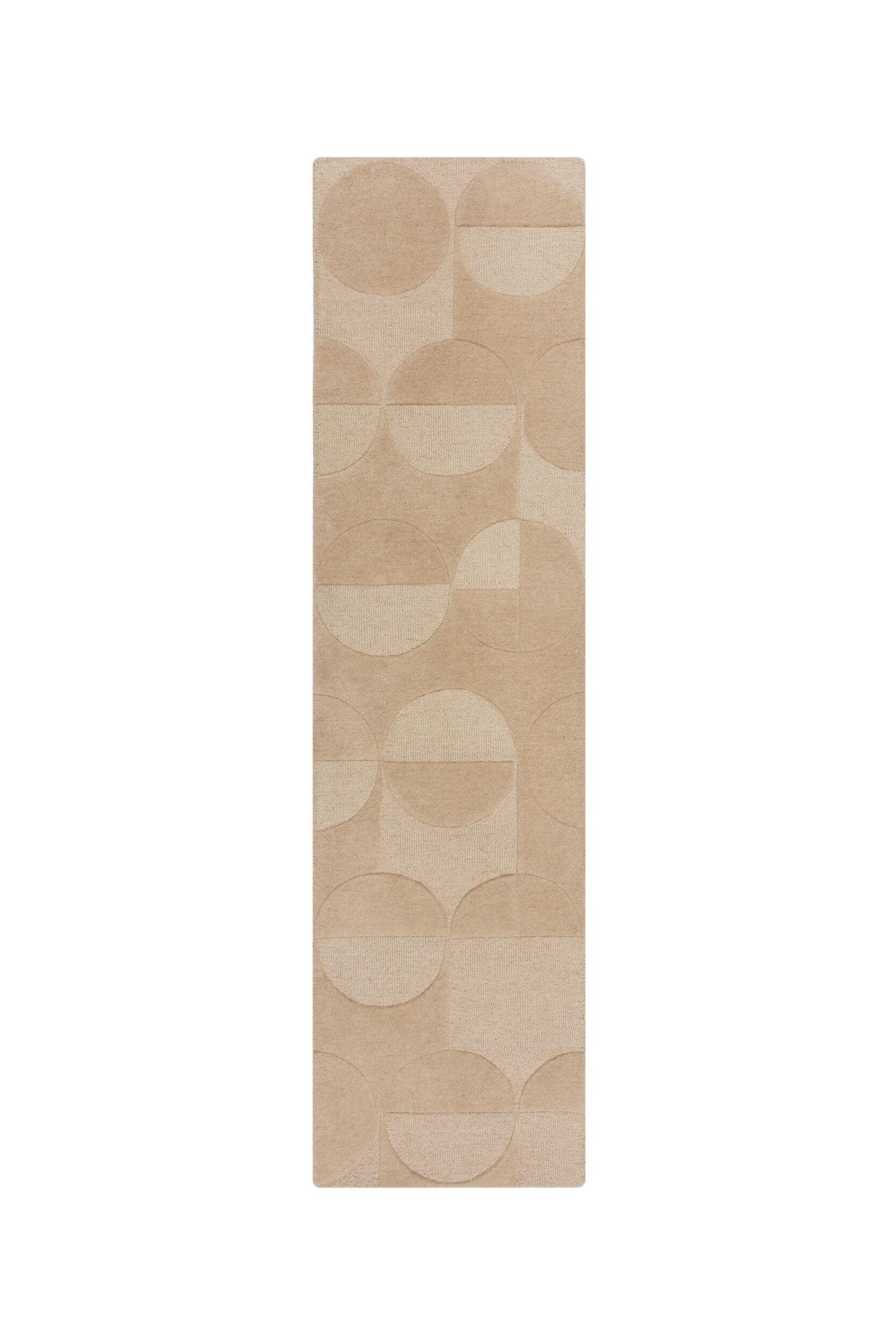 TEPPICH aus Wolle DEBEN in Natur, geometrisch, 60 x 230 cm - Braun, Textil (60/230cm) - KADIMA DESIGN
