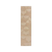 WOLLTEPPICH DEBEN, geometrisch, aus Wolle, Natur, 60 x 230 cm - Braun, Textil (230/60cm) - KADIMA DESIGN