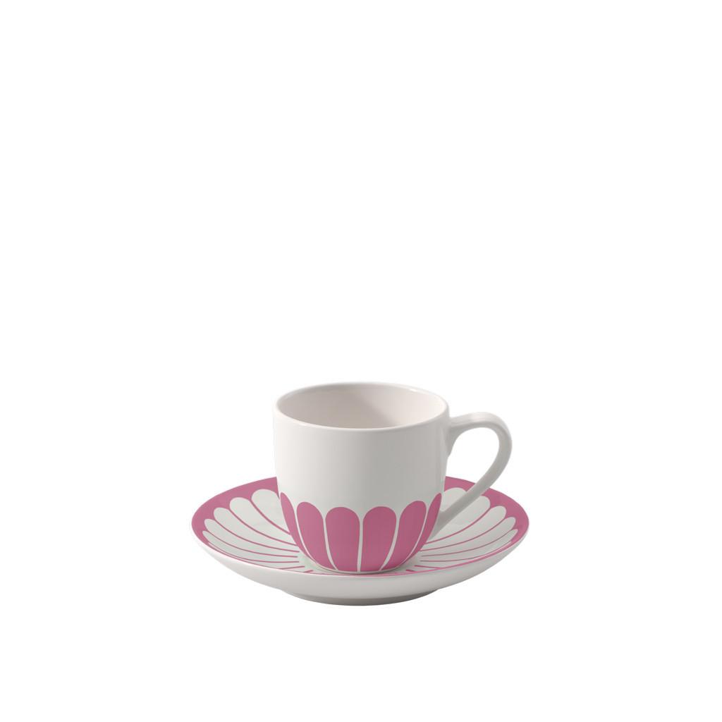 ESPRESSOTASSE MIT UNTERTASSE Fleur Couleur Cassis 70 ml - Pink, Keramik (11.7/8/11.7cm) - Villeroy & Boch