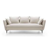 BETTSOFA SOLE Creme Geflochtener Stoff mit Schlaffunktion - Creme, Textil (105/90/237cm) - MASSENO