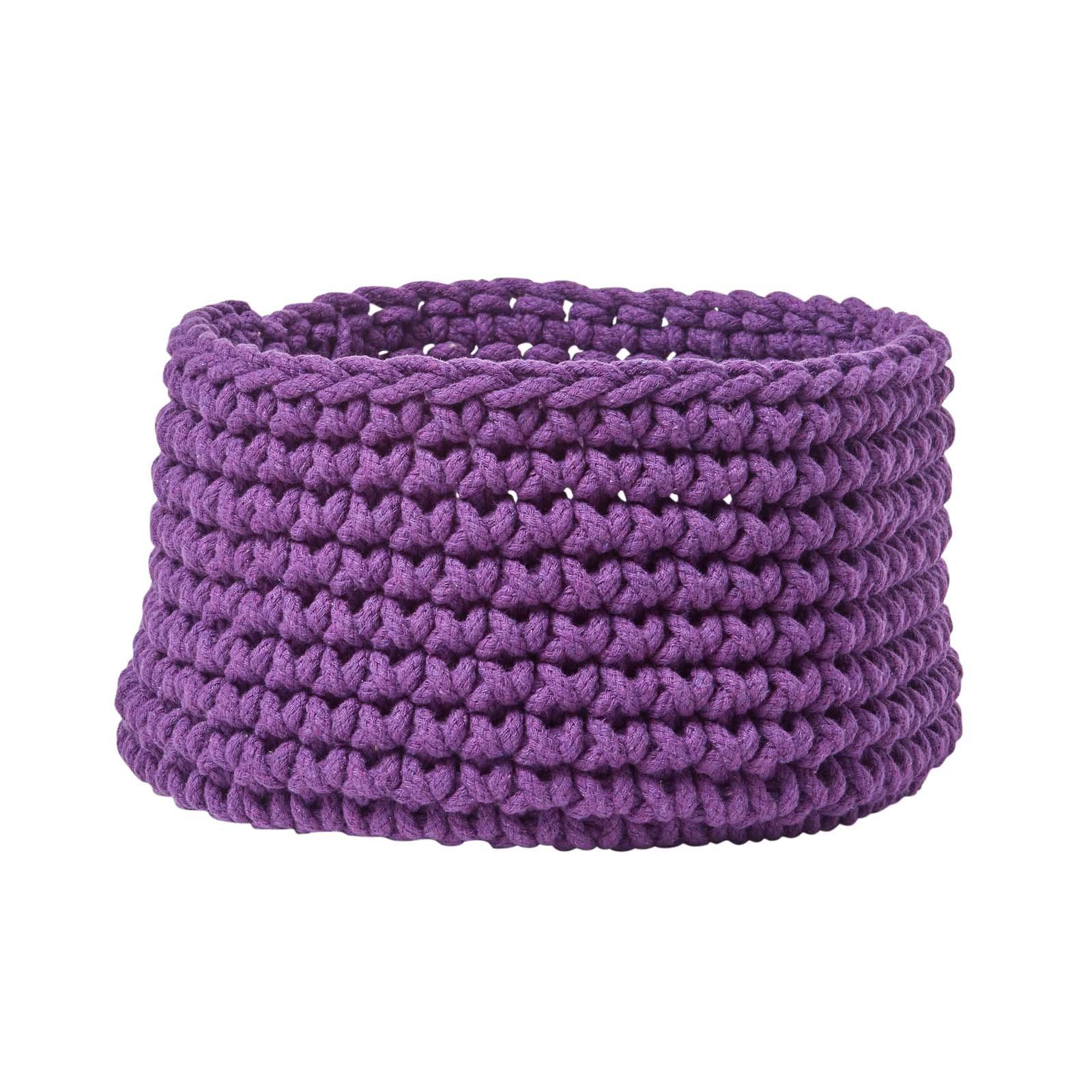 AUFBEWAHRUNGSKORB Baumwolle 37/21 cm - Lila, Textil (37/37/21cm) - Homescapes