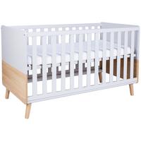 BABYBETT Lovis - Eichefarben/Hellgrau, Holz/Holzwerkstoff (70/140cm) - arthur berndt