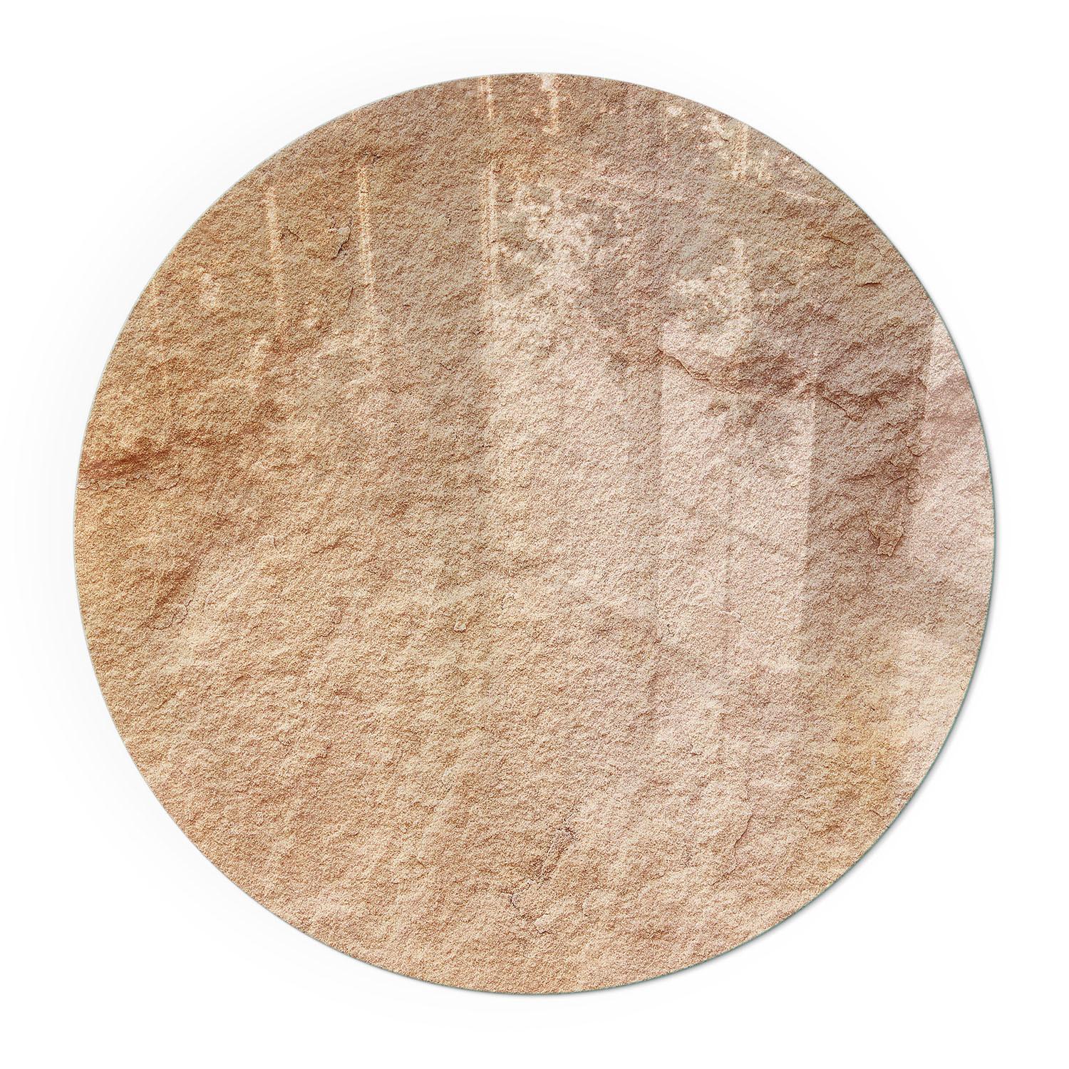 GLASPLATTE für Kamin Ø 50 cm - Beige, Glas (50/50/0.4cm) - TULUP