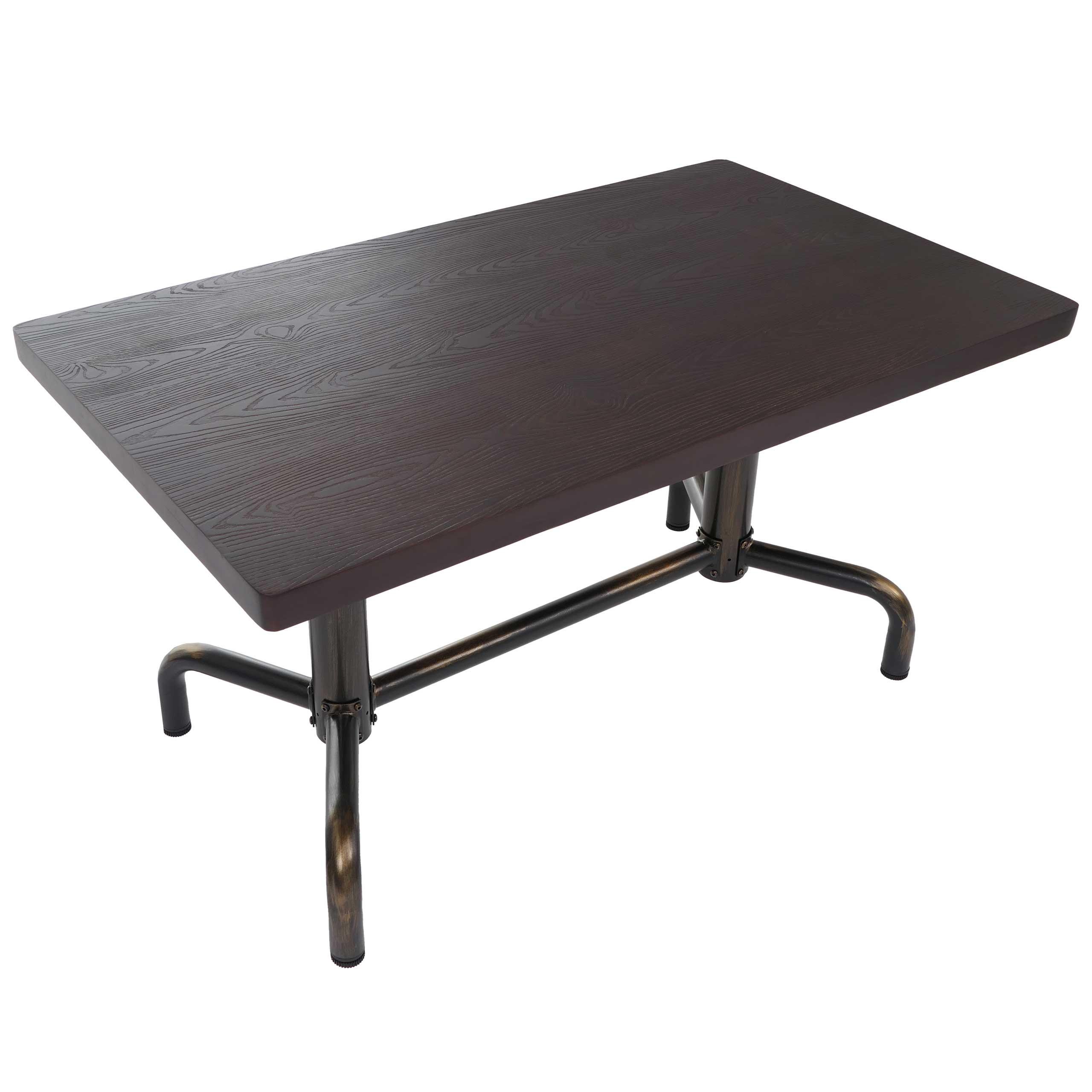 ESSZIMMERTISCH eckig Braun, Bronze - Braun/Bronzefarben, Holz (80/140/74cm) - MCW