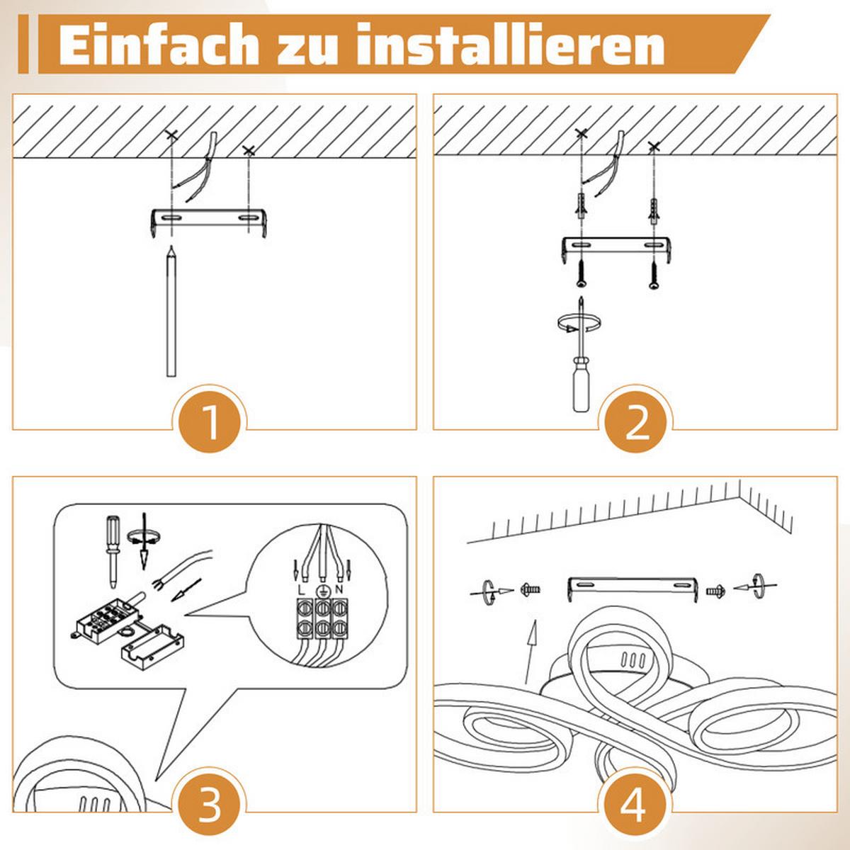 LED-DECKENLEUCHTE Fields II 40/26.5/3.5cm - Schwarz, Metall (40/26.5/3.5cm) - Nettlife