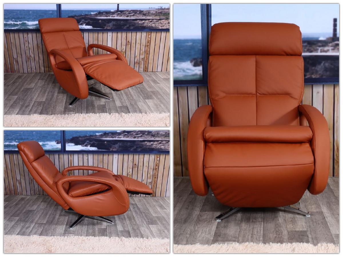 RELAXSESSEL Braun - Braun, Leder (70/109/147cm) - MCW