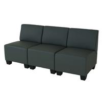 3-SITZER Grau - Dunkelgrau/Grau, Textil (171/76/72cm) - MCW