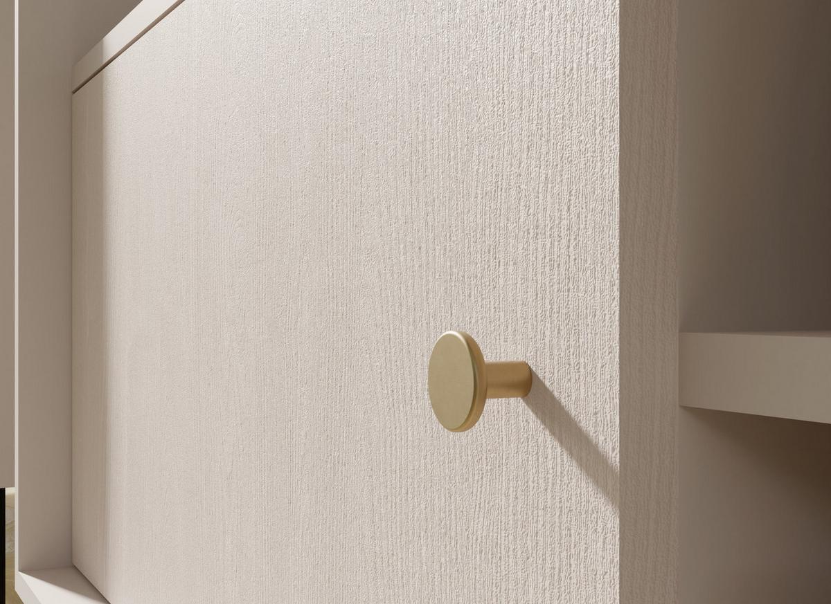 KOMMODE ASTREA 103,5/133/42cm mit 2 Schubladen 2 Türen Beige - Beige, Holzwerkstoff (103.5/133/42cm) - MASSENO