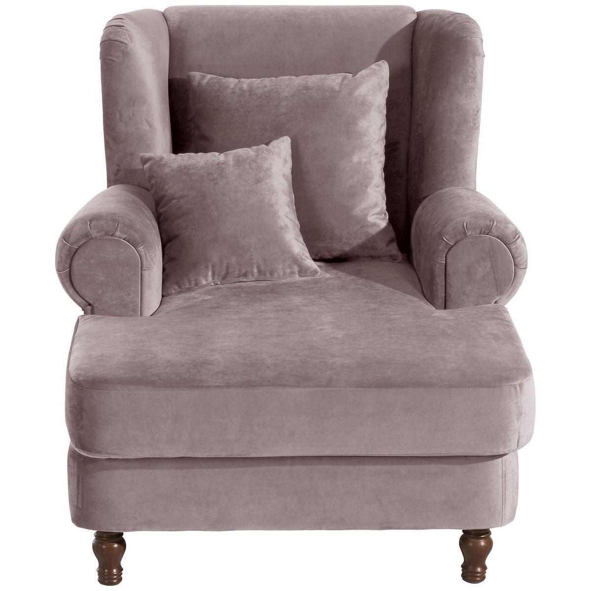 SESSEL XXL inkl. Kissen Karley Samtvelours rosé - Rosa, Kunststoff (103/103/149cm) - 58aufmkessel