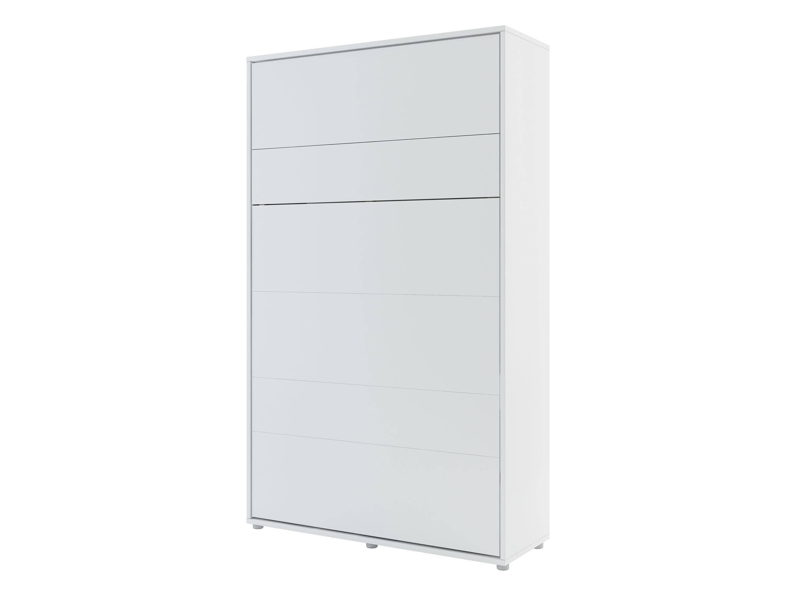 SCHRANKBETT Bed-Concept BC-02 120x200 mit weißer LED Beleuchtung - Weiß/Grau, Holz/Holzwerkstoff (120/200cm) - MIRJAN24