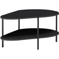 COUCHTISCH Lume in Tropfenform mit Metallgestell, schwarz - Schwarz, Holzwerkstoff (65/90/45cm) - Beautysofa