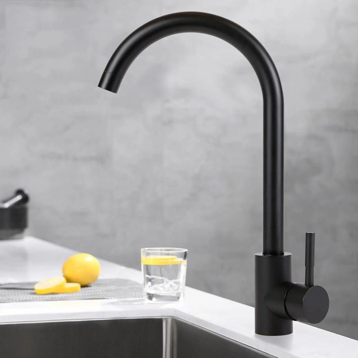 KÜCHENARMATUR SUSANNE 19/6/33 cm - Schwarz, Metall (6/33/19cm) - Nettlife