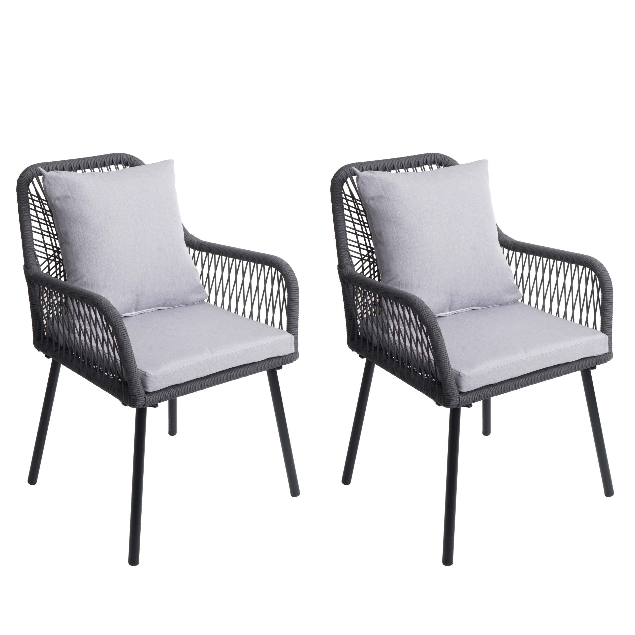GARTENSTUHL Anthrazit, Grau - Anthrazit/Grau, Textil (54/81/62cm) - MCW