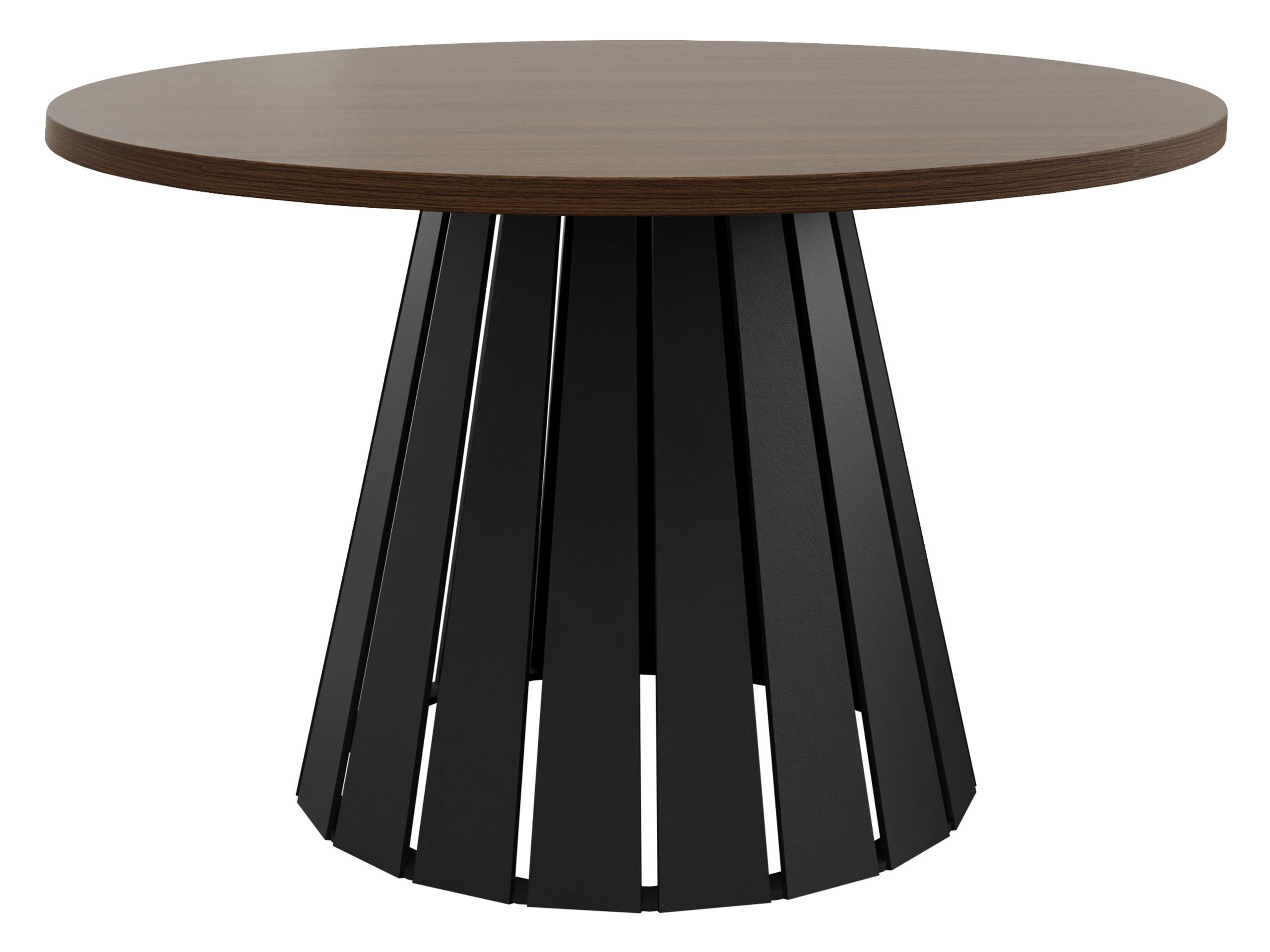 COUCHTISCH Circolo - Nussbaumfarben/Schwarz, Holzwerkstoff/Metall (75/75/43cm) - MIRJAN24