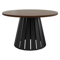 COUCHTISCH Circolo - Nussbaumfarben/Schwarz, Holzwerkstoff/Metall (75/75/43cm) - MIRJAN24