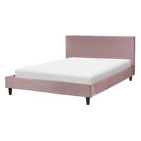 POLSTERBETT 140/200cm Rosa Fitou - Pink, Textil (140/200cm) - Beliani
