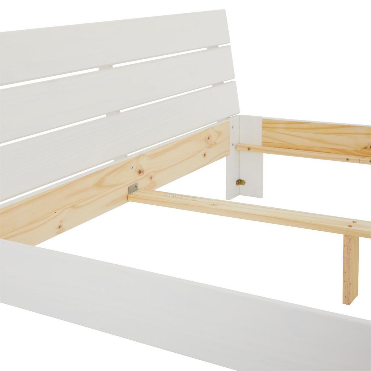 MASSIVHOLZBETT THOMAS 140x190 cm weiß - Weiß, Holz (140/190cm) - IDIMEX