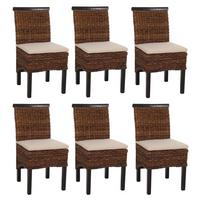 ESSZIMMERSTUHL Braun 6er-Set - Dunkelbraun/Braun, Holz (47/93/43cm) - MCW