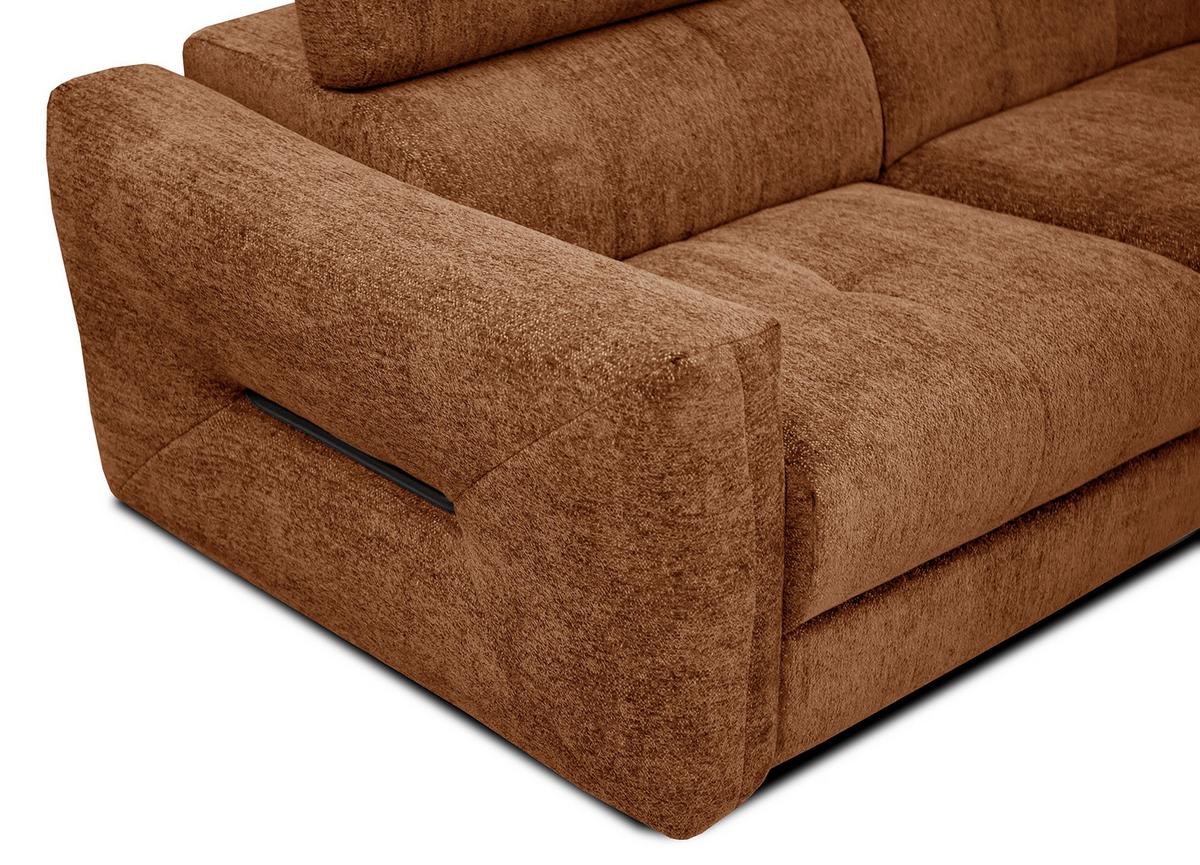 SOFA CALVERA 3-Sitzer, dunkelorange - Dunkelorange, Holzwerkstoff/Textil (204/79/106cm) - Wozimo