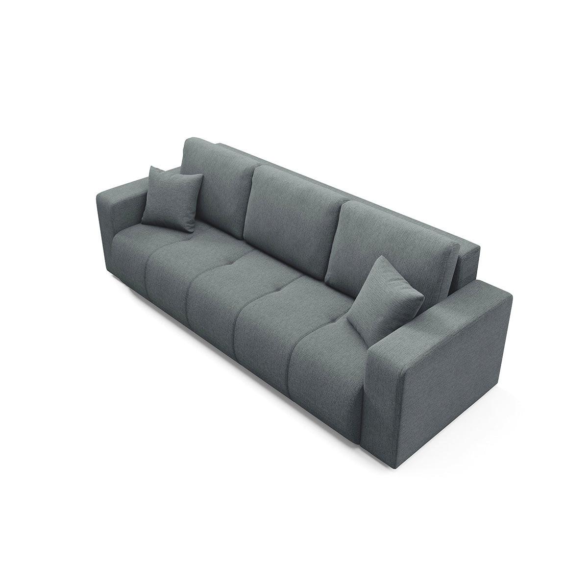 SOFA Vasco 3 Sitzplätze Grau - Grau, Holz (244/86/92cm) - Petits-meubles