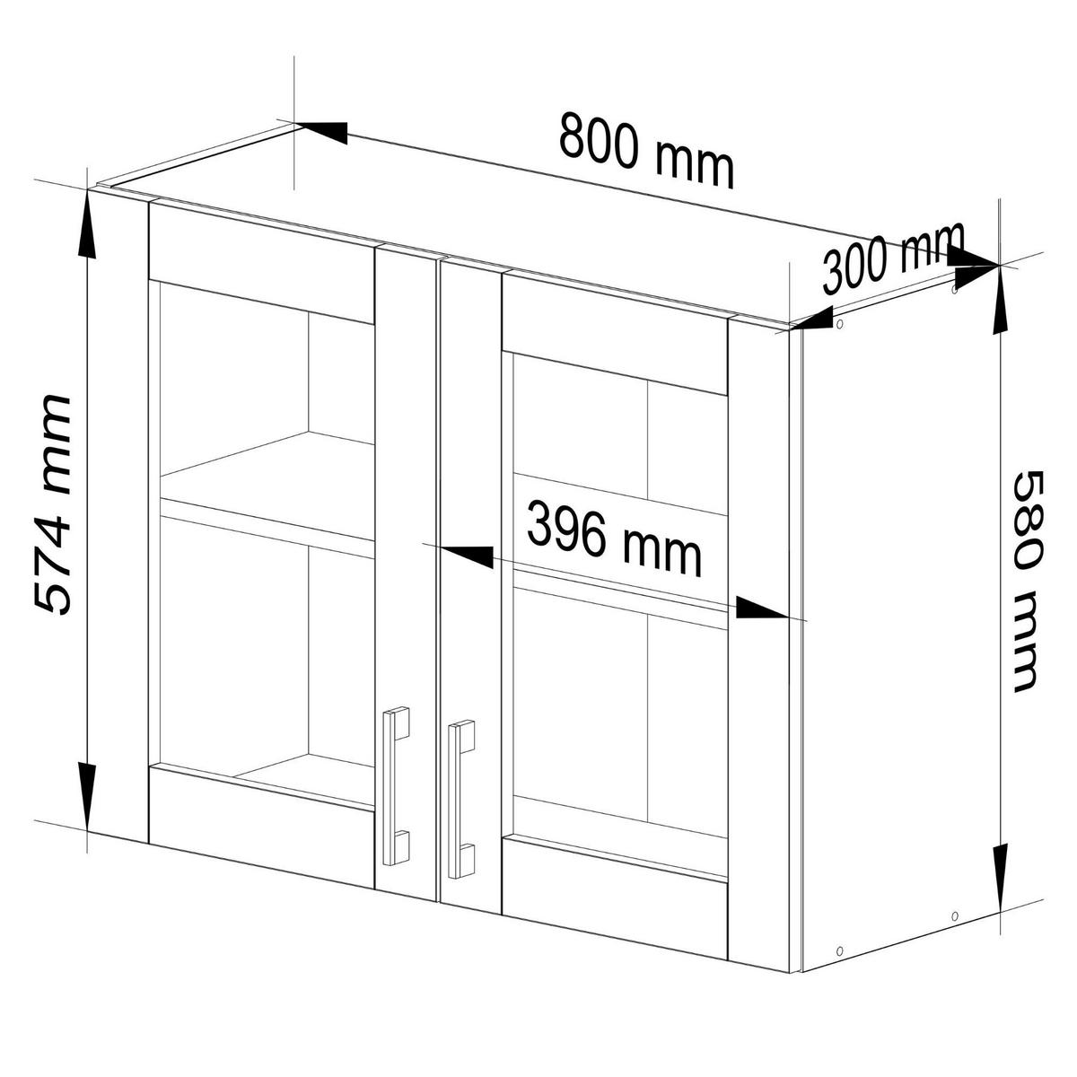 HÄNGESCHRANK Weiß, Eiche Sonoma 58/80/30,5 - Weiß/Sonoma Eiche, Holzwerkstoff (80/58/30.5cm) - RAUMHIRSCH FURNITURE