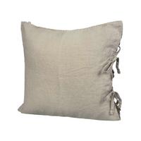 KISSENBEZUG reines Leinen leinen-taupe 80/80 cm - Taupe, Naturmaterialien (80/80cm) - beties Heimtextil