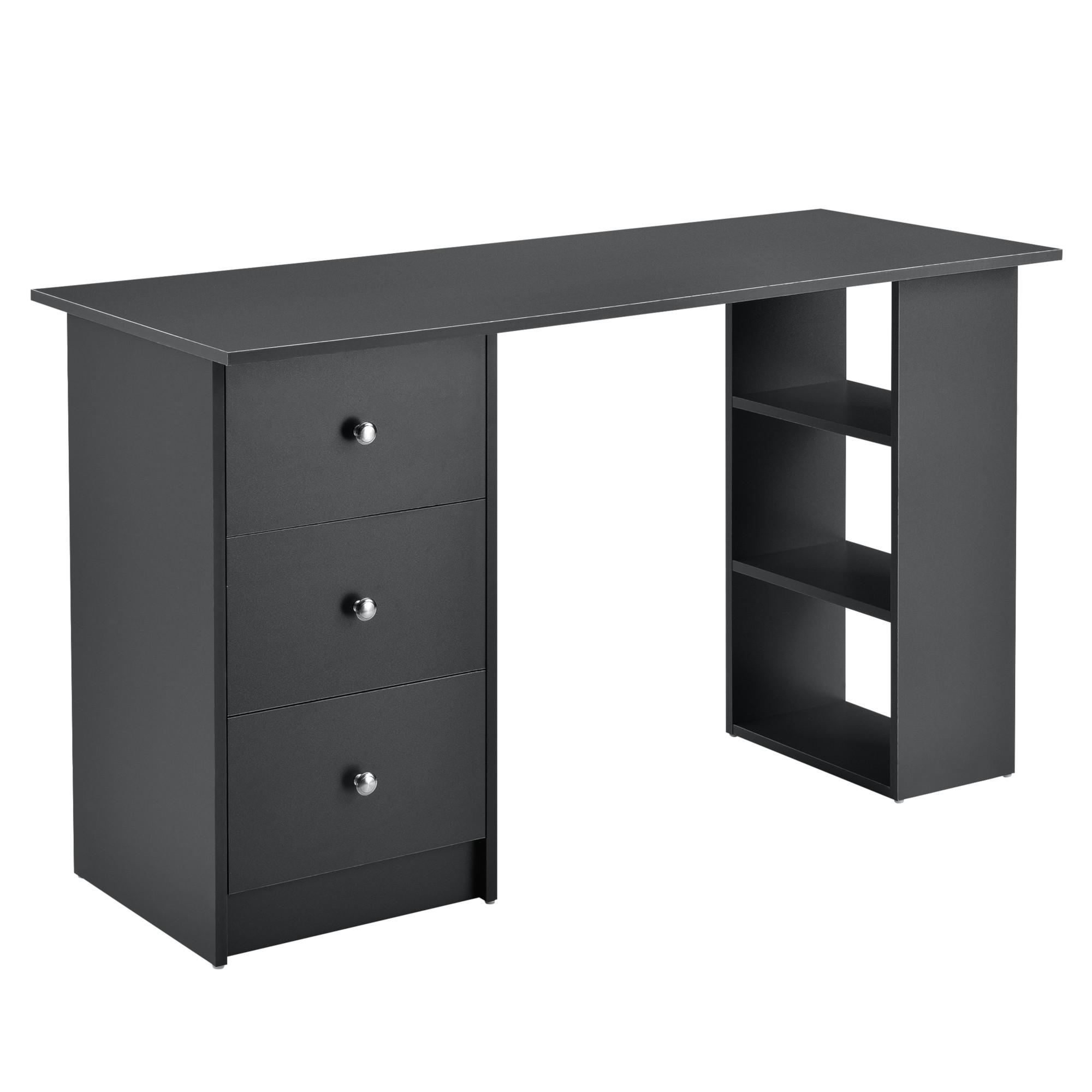 SCHREIBTISCH Lemberg - Dunkelgrau, Holzwerkstoff (49/120/72cm) - [en.casa]