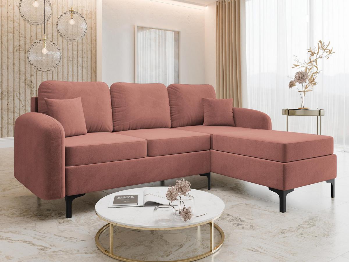 ECKSOFA Venice, Seite: Rechts - Schwarz, Holz/Textil (225/172cm) - MIRJAN24